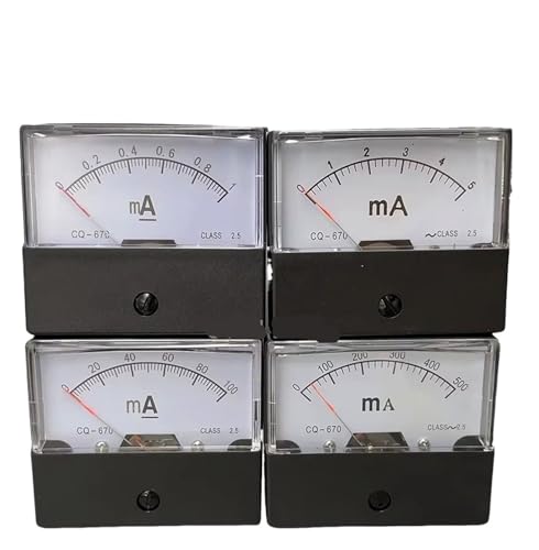 Ampèremètre DC 5mA cadran analogique rectangulaire DH-670 CQ-670 pour équipement électrique
