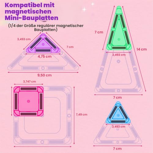 Coodoo 40 Mini Magnetische Bausteine Reise Set, STEM Magnetspielzeug Kinder – Ansicht 5