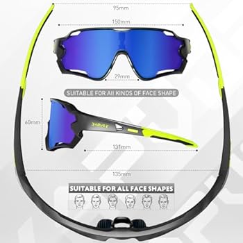 KAPVOE Gepolariseerde Fietsbril Met 5 Verwisselbare Lenzen Tr90 Frame Voor Mannen Vrouwen Sport Zonnebril Mountainbike Bril MTB Fiets Goggles Running 08 Rood Wit