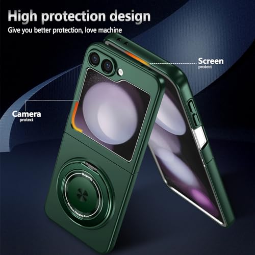 Protection Samsung Galaxy Z Flip 6 antichoc coque rigide pliable 360 vert foncé - 7