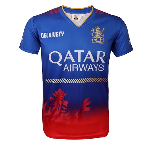 KD Cricket IPL Jersey Supporter Jersey T-Shirt 2024/25 MI, CSK, RCB,KKR,RR,KXIP,SRH,GT,LSG and DC - RCB 42