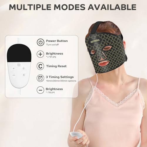 Masque de luminothérapie à LED acné ridules traitement visage photon