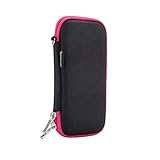 iDream365 Fountain Pen Case Holder,Hard Protective Carrying Case/Bag/Pouch/Holder for Executive Fountain Pens,Ballpoint Pens-Black/Pink