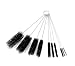 yueton10pcs Nylon Tube Pipe Nozzle Brush Set with Wire Loop Handle