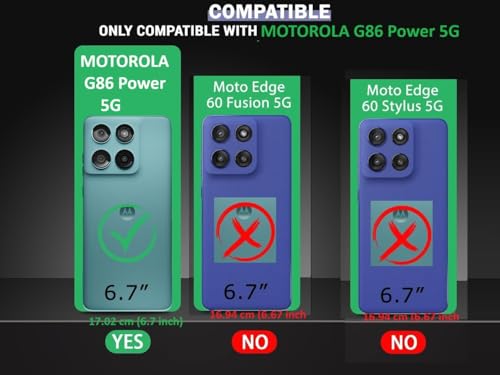 Image of COVERBLACK Flexible Rubber Case Back Cover Compatible for Motorola Moto G86 Power - Transparent