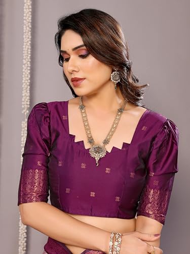 Image of Avantika Fashion Women's Kanjivaram Style Soft Silk Banarasi Sarees With Blouse Piece For Women