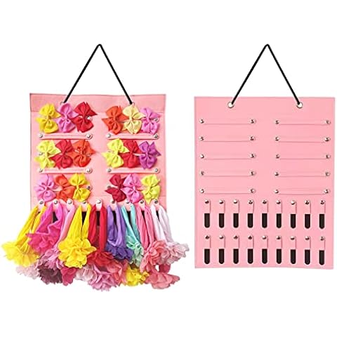 Headbands Holder for Baby Girls Hair Bow Holder Hair Ties Wall Hanging Display Storage Holder Organizer Hair Accessories Organizer for Wall Door Closet Room (40*50cm/15.7*19.6in) Cover