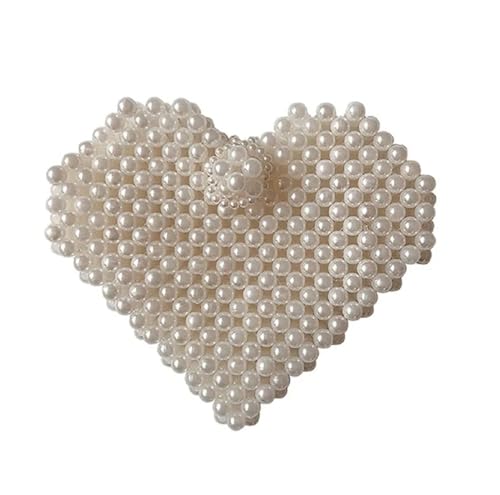 RANA HANDICRAFT Luxury White Pearl Purses Shoulder Bag for Women Pearl Bag Beaded Clutch Evening Bag for Women Beaded Clutch Evening Hand Bag for Women & Girls