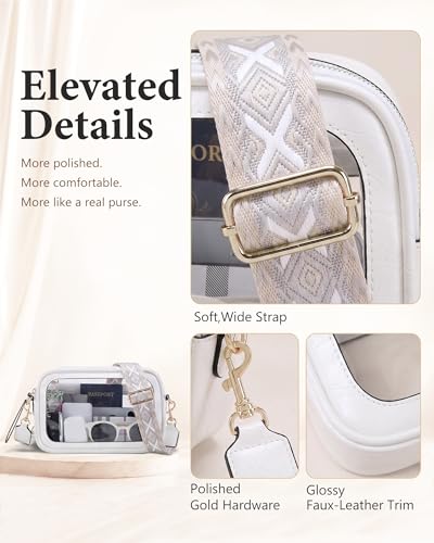Image of Wuflyover Clear Bag for Stadium Events, Clear Crossbody Purse for Women
