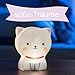 Produktbild LED Nachtlicht für Kinder, Tierfigur Katze, Kinder Lampe mit Timer, mit Batterie