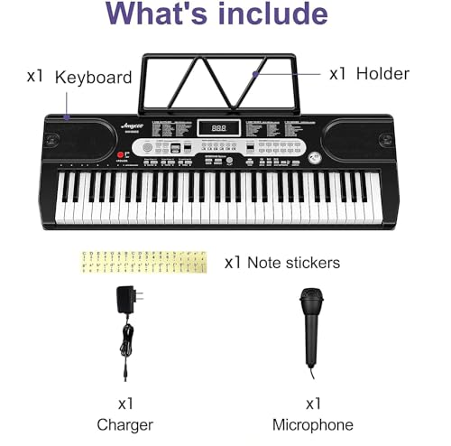 Image of 61-Key Portable Keyboard, HIPS Material, Compact Design, No Accessories, Perfect for Beginners, Ideal for Home Practice