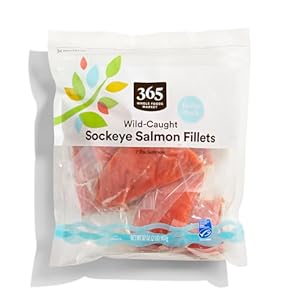365 by Whole Foods Market, Value Pack Salmon Fillet Sockeye Wild Frozen MSC, 32 Ounce
