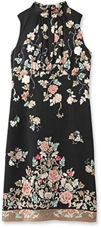 Amazon Co Jp スーナウーナ Sunauna ワンピース シノワズリフラワーワンピース ブラック 119 36 S 服 ファッション小物