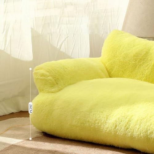 Lit de luxe pour chat et petit chien : canapé chic en peluche rose