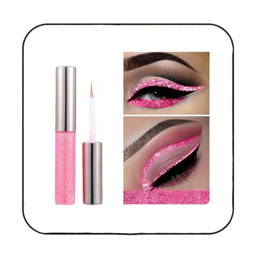Delineador líquido metálico con brillo rosa claro miniatura 1