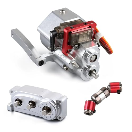 RCアップグレードアクセサリー アクシャル用 SCX10 90046 1/10 RCクローラーカー 313mm 12.3インチ ホイールベース メタルシャーシフレーム プレフィクサルシフト可能ギアボックス付き(ギアボックスセット)