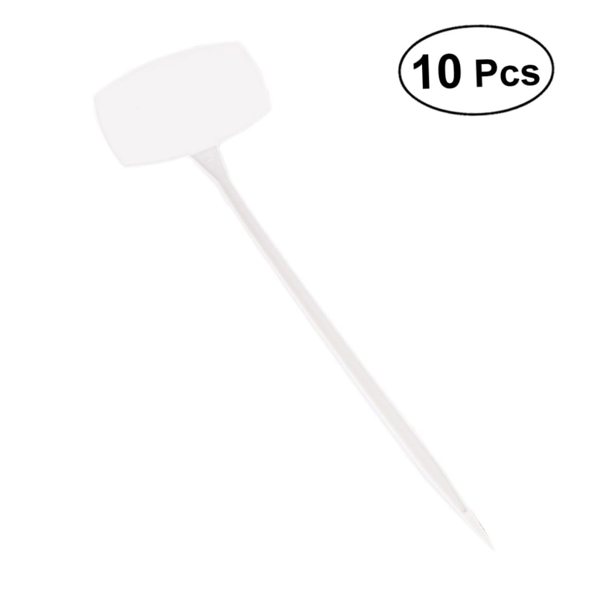 Amosfun 2 Sets Garten-einsteckkarten-pflanzenetiketten Für Pflanzenmarkierungen Für Den Außenbereich Robust Und Wiederverwendbar Leicht Zu Verwenden Weiß Größe L 10 Stück X 2