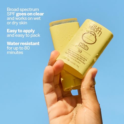 Sun Bum Kids SPF 50 Clear Face Stick Sunscreen - Wet or Dry Skin Application Broad Spectrum Sunscreen with Vitamin E - Hawaii Act 104 Compliant (Without Octinoxate & Oxybenzone) - Travel Size 0.53 oz - Image 3