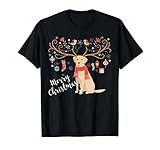 Yellow Labrador Retriever Christmas Dog T-Shirt