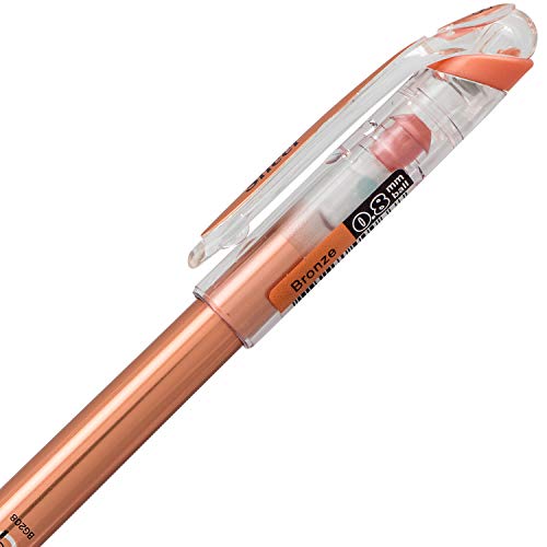 Pentel Arts Slicci Metallic 0.8 Mm Needle Tip Gel Pen, Metallic Bronze Ink, 1 Pack (Bg208Bpme) #TOP2
