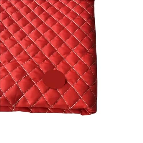 Tissu matelassé en coton composite pour l'automne et l'hiver - Isolation épaisse - Tissu matelassé pour couture et travaux manuels - Rouge - 1 m