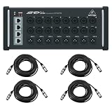 Behringer SD16 I/O Stage Box with 16x Remote-Controllable Midas Preamps, Bundle with 4X 25' Value Series XLR M to F Microphone Cable