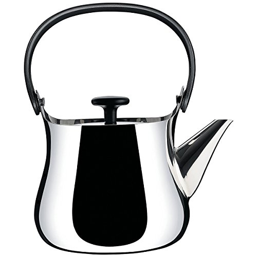 Alessi NF01 Cha Wasserkessel aus Edelstahl glänzend poliert, 90 cl, 3.7 x 16.5 x 4.3 cm