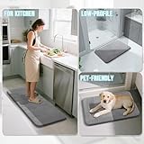 Yimobra Memory Foam Bath Mat, Soft and Comfortable, Super Water Absorption, Non-Slip, Thick, Machine Wash, Easier to Dry for Bathroom Floor Rug, 43 x 61 cm, Gray - Image 6