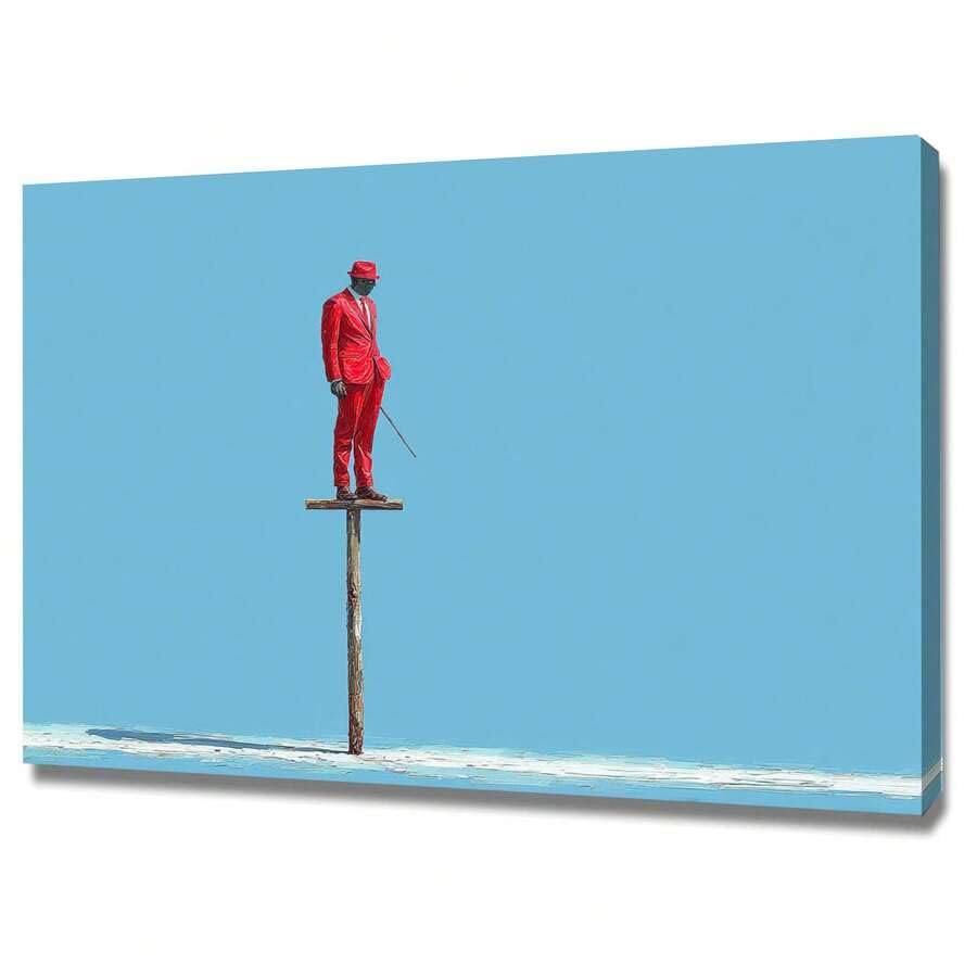 Peinture abstraite moderne bleue pour decoration murale de bureau et maison 80x120cm