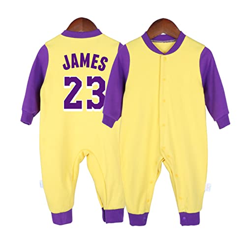 HFJLL Maillot de Basket bébé 0 à 15 Mois bébé James Bright Curry Combinaison Cardigan,James-F,66CM Cover