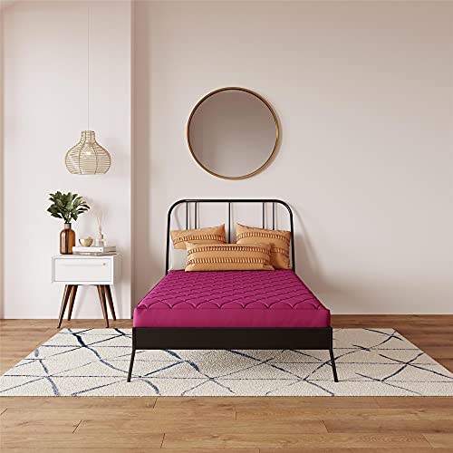 Dhp Dana 6 Inch Quilted Twin Mattress With Removable Cover And Thermobonded Polyester Fill, Pink #TOP1