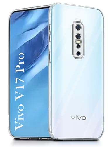 Image of Jkobi Back Cover for Vivo V17 Pro (Silicone Clear Shockproof Case with Camera Protection | Soft and Flexible | Transparent)