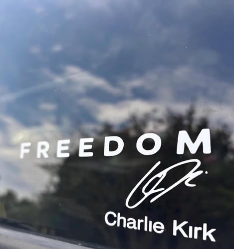 Freedom Is Worth Fighting Charlie Kirk Merch Merchandise True American Hero Car Bumper Stickers Decals Decor I Am We Are Charlie Kirk Now Silenced Not Forgotten In Loving Memory Charlie Truck 6 Inch
