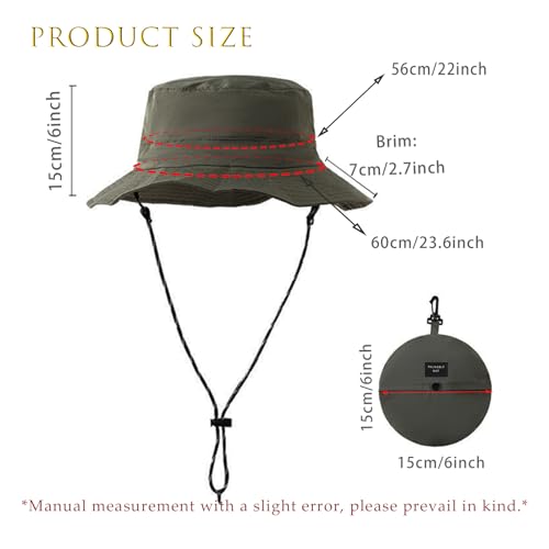 Sombrero impermeable tipo bucket para lluvia y sol miniatura 2