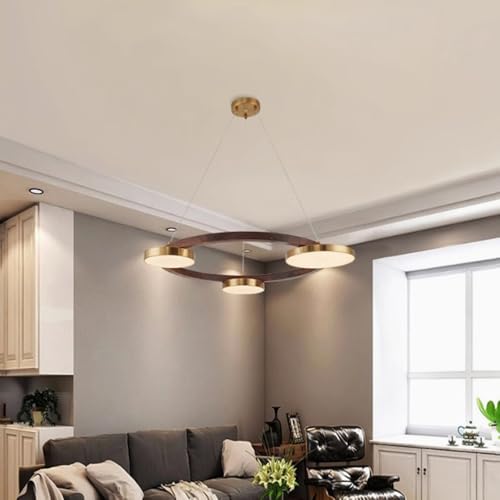 Nowoczesna skandynawska mahoń lampa wisząca: prosta lampa wisząca do jadalni, salonu, przedpokoju, biura, willi, klubu, duży kreatywny żyrandol do recepcji i wyspy