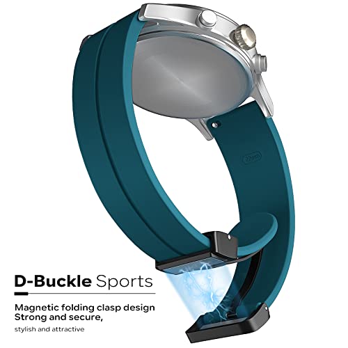 Image of Magnetic Watch Band 16mm 18mm 19mm 20mm 22mm - Quick Release - Skin-Friendly Soft Silicone Sport Watch Band for Men Women, Magnetic Folding Clasp Silicone Strap