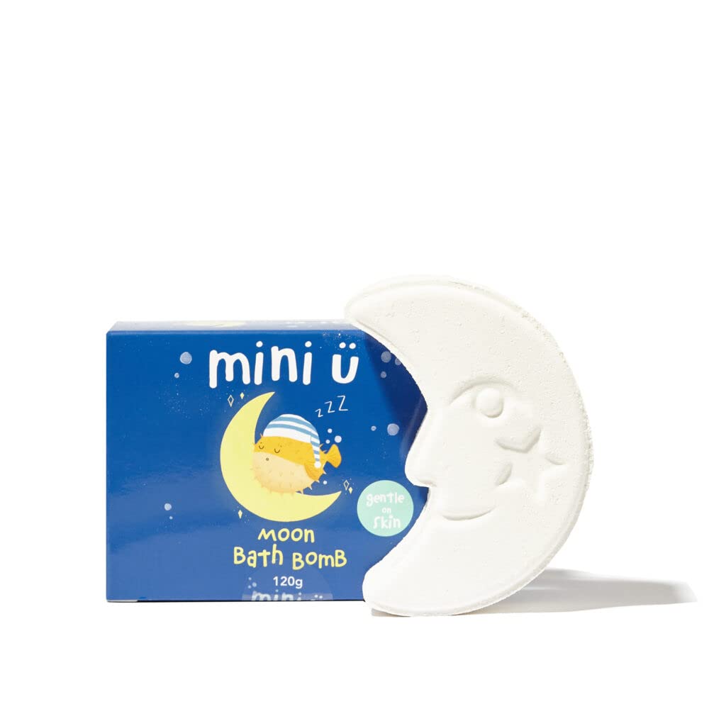 Mini U Moon Bath Bomb (Pack of 2) - Fizzing Trail Bath Bomb for Kids, Vegan & Cruelty Free - Non Toxic - Perfect Childrens Gift for Fun Bathtimes