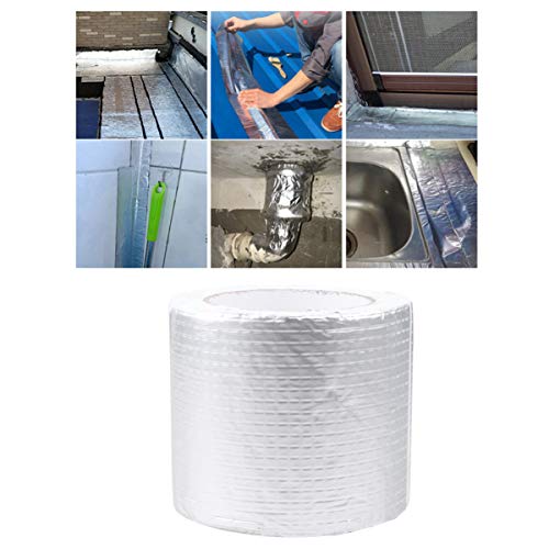 VILLCASE White Gaffer Tape White Out Tape Repair Butyl Tape Repair Aluminum Butyl Tape Weather Sealing Tape Sill Repair Tape Home Butyl Tape Roof Repair Tape White Tape Material Leakproof