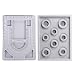 Qingsi 2 Pcs Bead Design Board Bracelet Design Board Flocked Bead Board Necklace Beading Jewelry Organizer Tray DIY Jewelry Making Tray