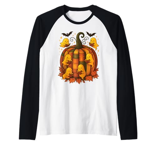 Halloween Ghost Fall Book Citrouille Reading Teacher Manche Raglan