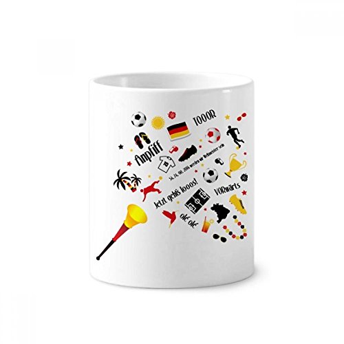 Tasse blanche Allemagne football pour organiser le bureau et la salle de bain