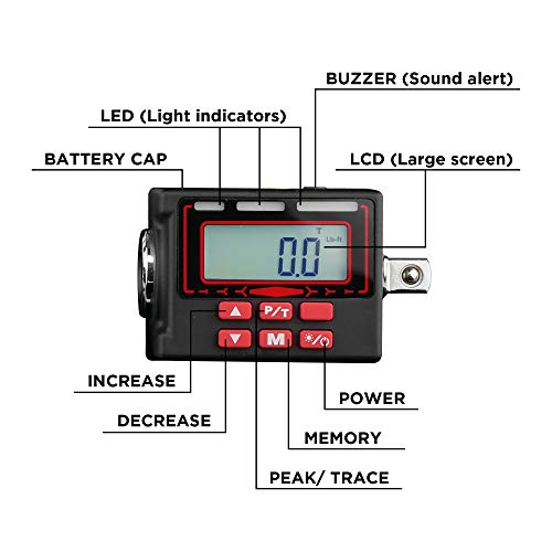Chave de torque digital, K552, 5-100 ft·lbs