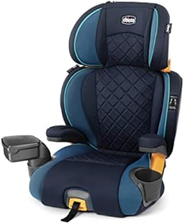 Chicco KidFit Zip Plus 2-in-1 Belt-Positioning Booster Car Seat, Backless and High Back Booster Seat, For children aged 4 years and up and 40-100 lbs. | Seascape/Blue