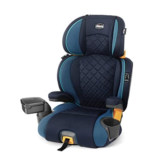 Chicco KidFit Zip Plus 2-in-1 Belt-Positioning Booster Car Seat, Backless and High Back Booster Seat, For children aged 4 years and up and 40-100 lbs. | Seascape/Blue
