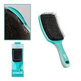 KISS Colors & Care Detangling Two-Tiered Teeth Brush - Reduces Hair Breakage, Double Bristles, Suitable For Wet or Dry Hair, Smooth & Sleek Results, Wide Paddle, Gently Massages the Scalp