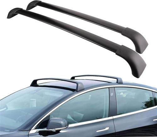How to Find The Best Tesla Model Y Roof Racks? AUTOXBERT Roof Rack Cross Bar Fits for 2020-2025 Tesla Model Y Juniper Aluminum Luggage Rack Cargo...
