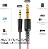 OneOdio Auriculares Over-Ear con Cable DJ Hi-Res para PC, Teclado, Guitarra - Negro | Audífonos con drivers de 50mm, conectores duales de 3.5mm y 6.35mm para monitoreo en estudio, grabación, podcasting, mezcla y uso DJ. 6