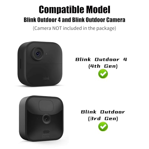 1-Pack New Blink Outdoor 4 Camera Mount, 360° Adjustable Security Mounting Bracket with Weatherproof Protective Cover Case, Blink Camera Accessories for Blink Outdoor 4 (4th Gen) & (3rd Gen)