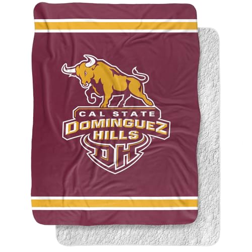 California State University, Dominguez Hills Toros Blanket, 60"x80" Primary Logo, Silky Touch Sherpa Back Super Soft Throw Blanket