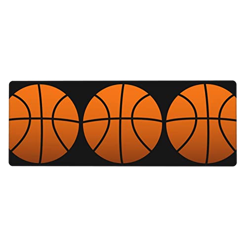 Tapis de souris de jeu de basket-ball antidérapant avec bords cousus et grand format